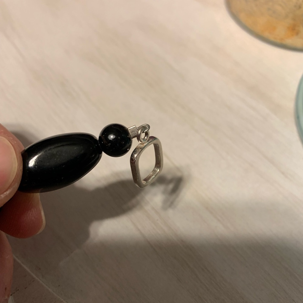 Sterling Silver & Onyx Bracelet - Picture 8 of 9